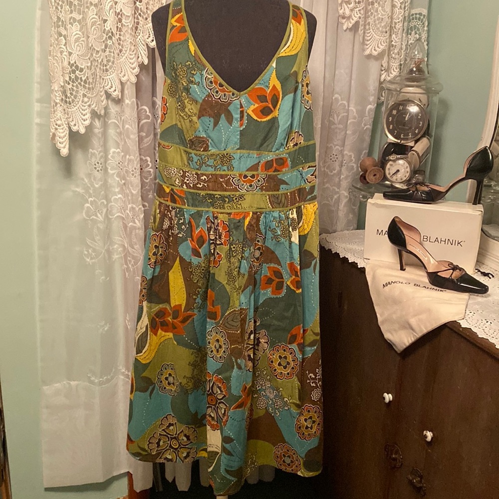 Signature by Robbie Bee Multicolor Floral Dress